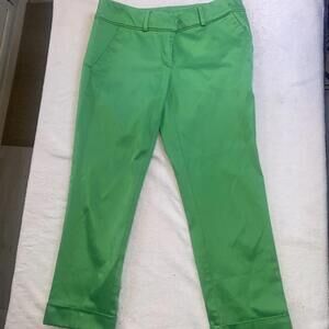 7th Avenue Cropped Pants Green St Patrick’s Size 2 Dress Business Casual Womens
